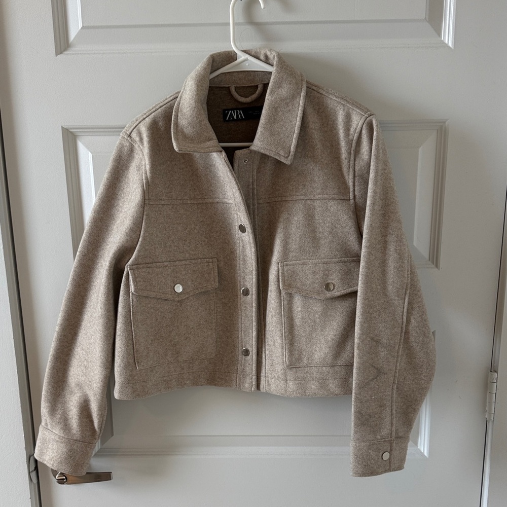 Zara Women's Beige Utility Jacket